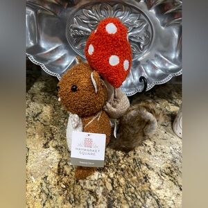 Haymarket Square plush squirrel - fall season decor - adorable details